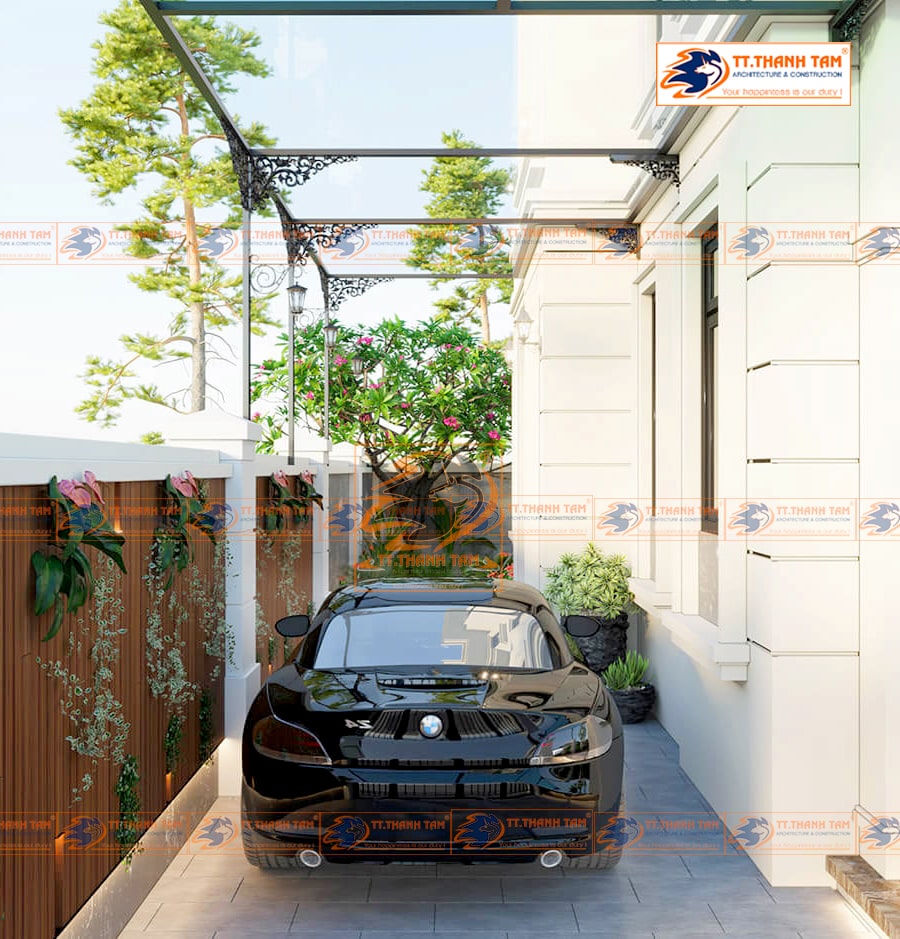 THIẾT KẾ BIỆT THỰ CAO CẤP - SÂN ĐẬU XE
