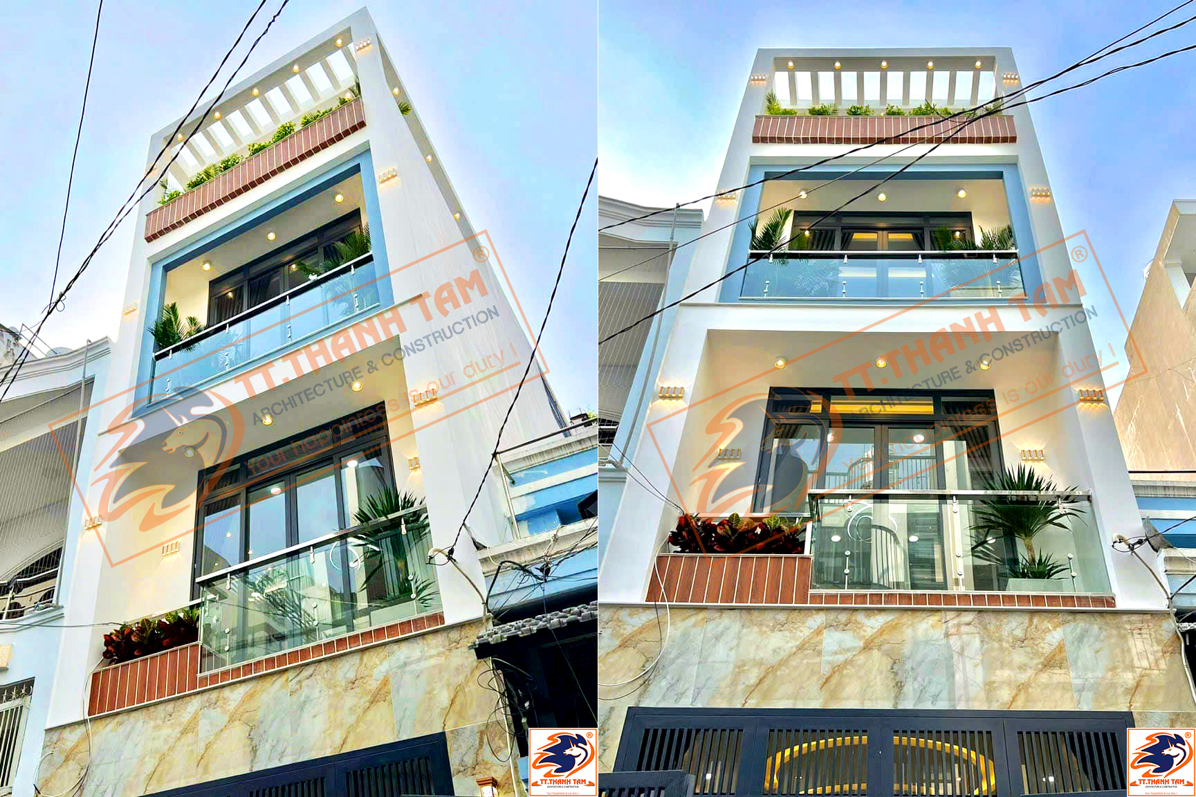 Thiết kế thi công trọn gói nhà phố 4 tầng hiện đại tại Quận Gò Vấp - Hồ Chí Minh