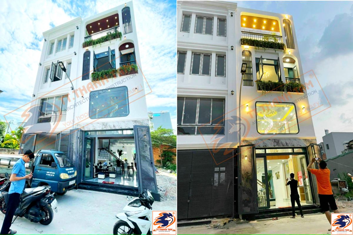 Thiết kế thi công trọn gói nhà phố 3 tầng + 1 tum hiện đại cao cấp tại Quận Gò Vấp – Hồ Chí Minh