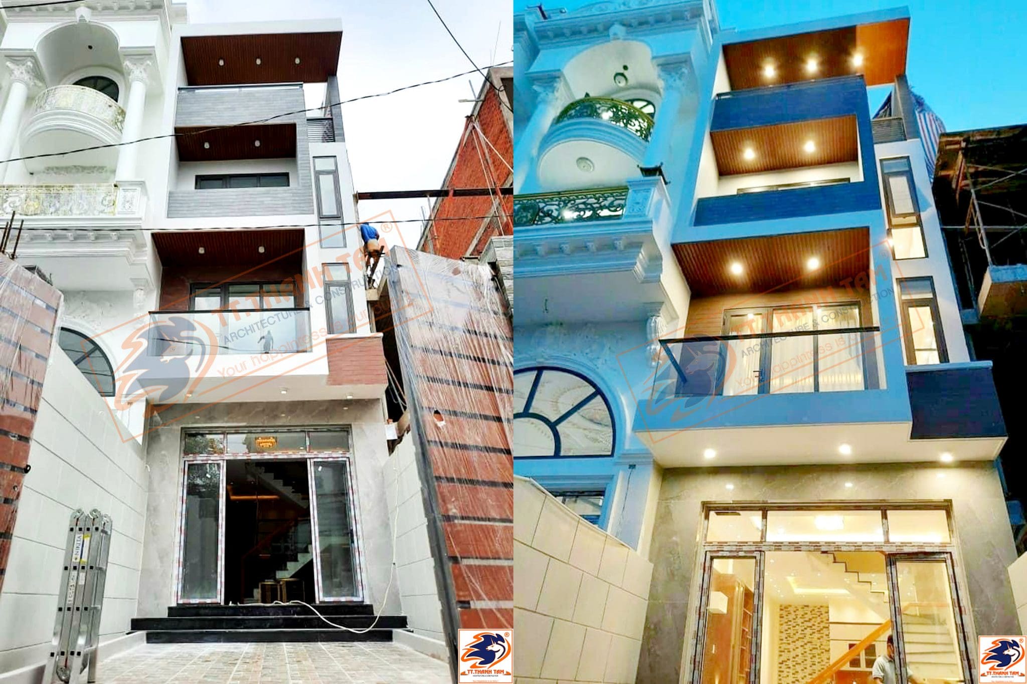 nhà phố hiện đại 3 tầng - mặt tiền
