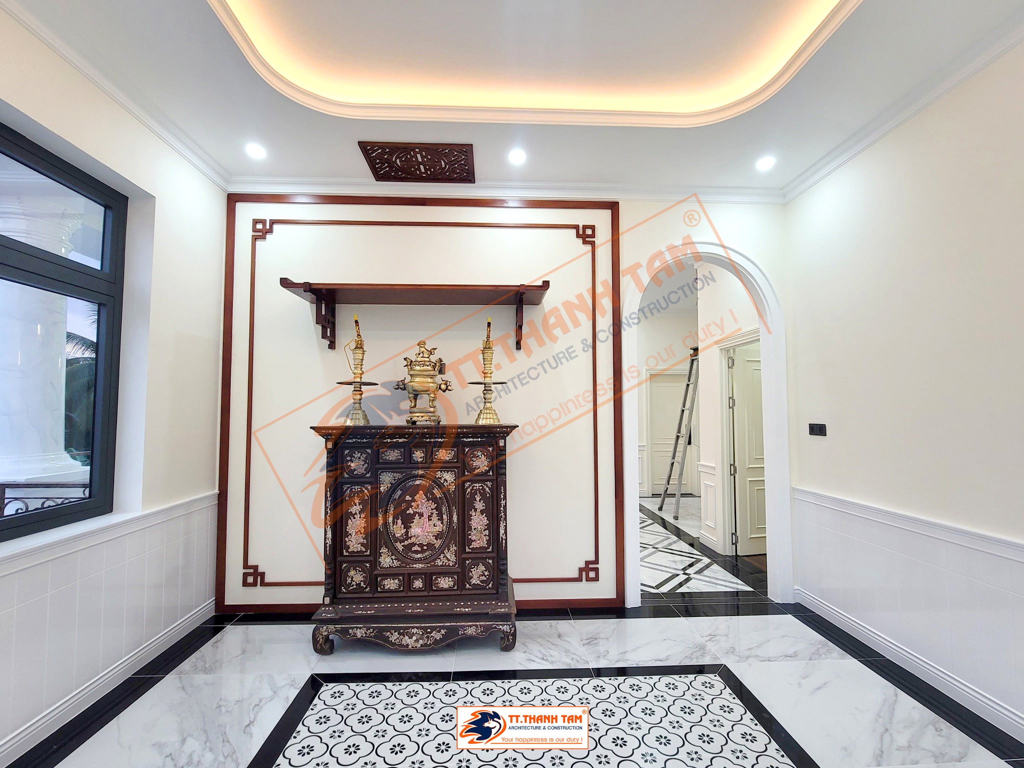 biệt thự 2 tầng tại Tiền Giang - phòng thờ