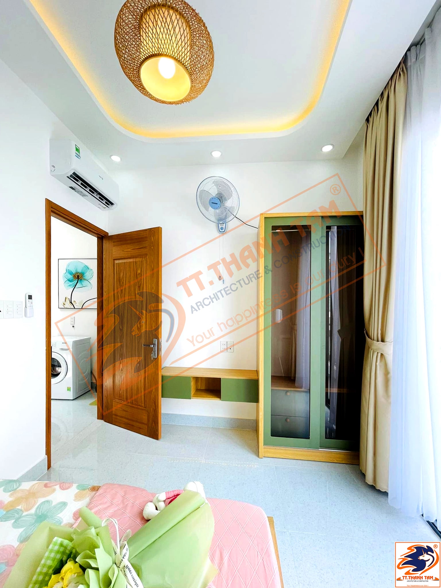 nhà phố mini 2 tầng hiện đại - phòng ngủ