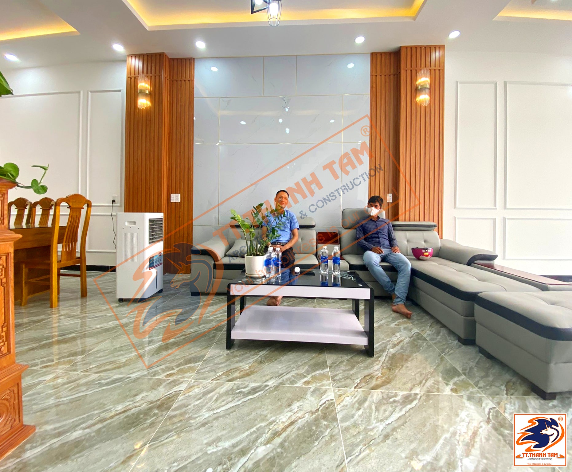 nhà phố 3 tầng hiện đại - phòng khách