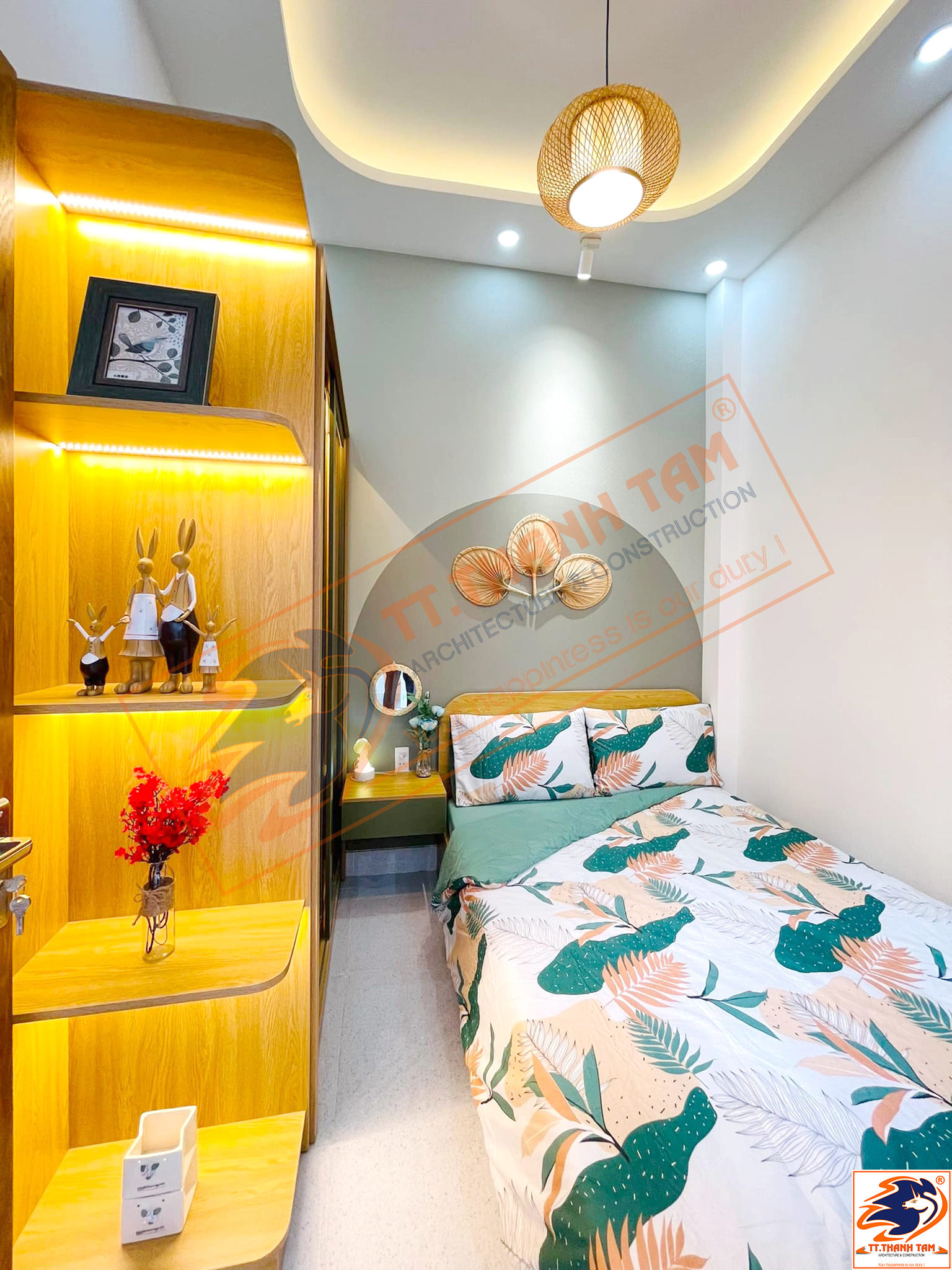 Thiết kế thi công trọn gói Nhà phố mini 2 tầng 5mx6m hiện đại tại Quận Gò Vấp – Hồ Chí Minh