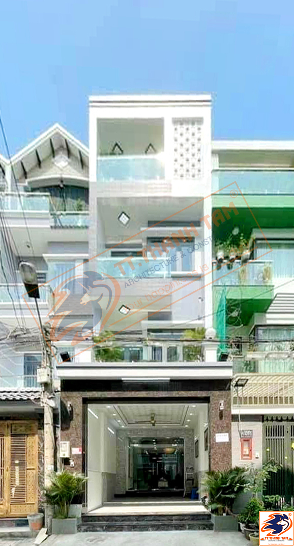 Thiết kế thi công trọn gói Nhà phố hiện đại 4 tầng tại Nhà Bè – Hồ Chí Minh