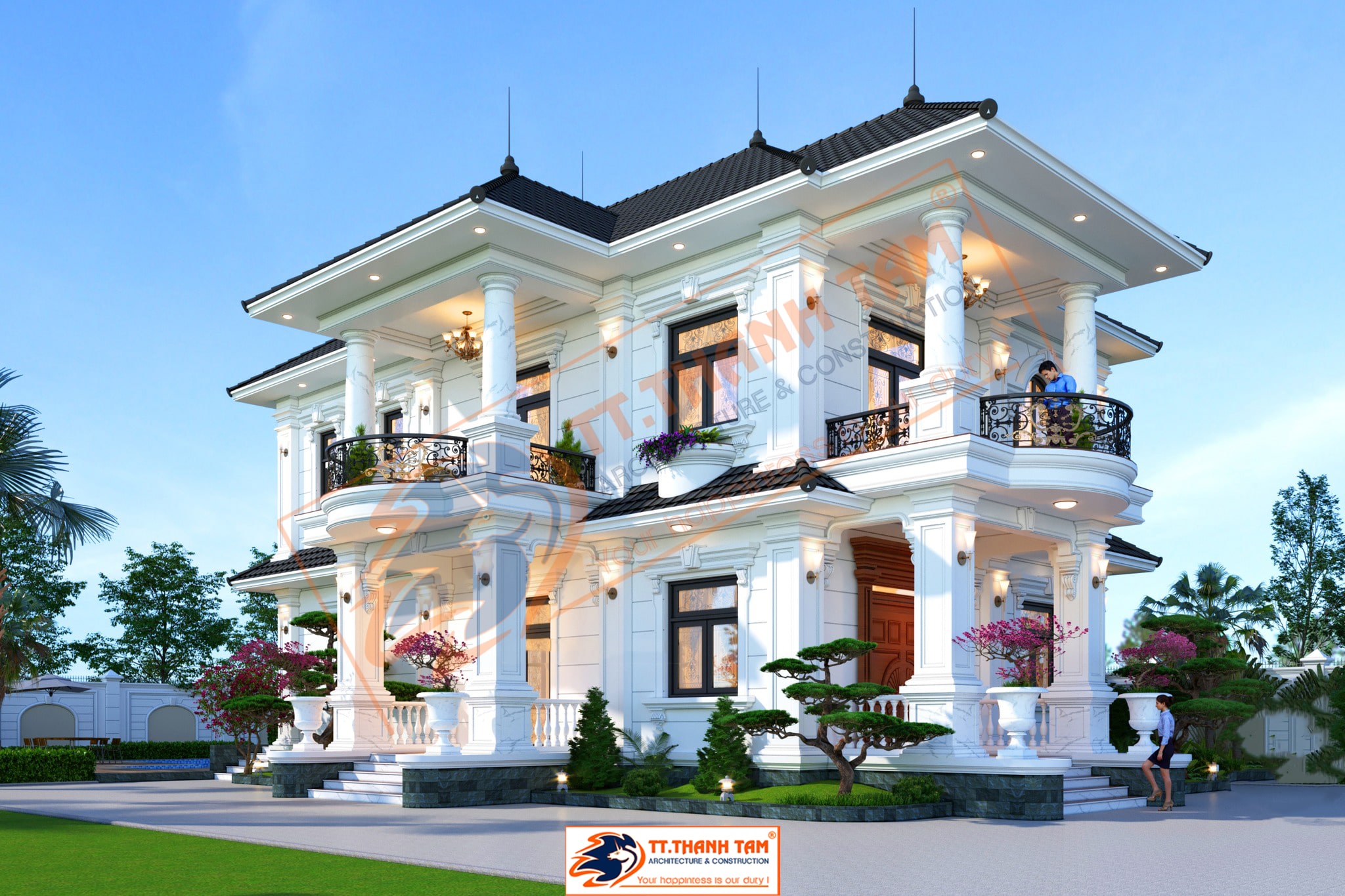 biệt thự 2 tầng tại Tiền Giang - tổng quan về công trình