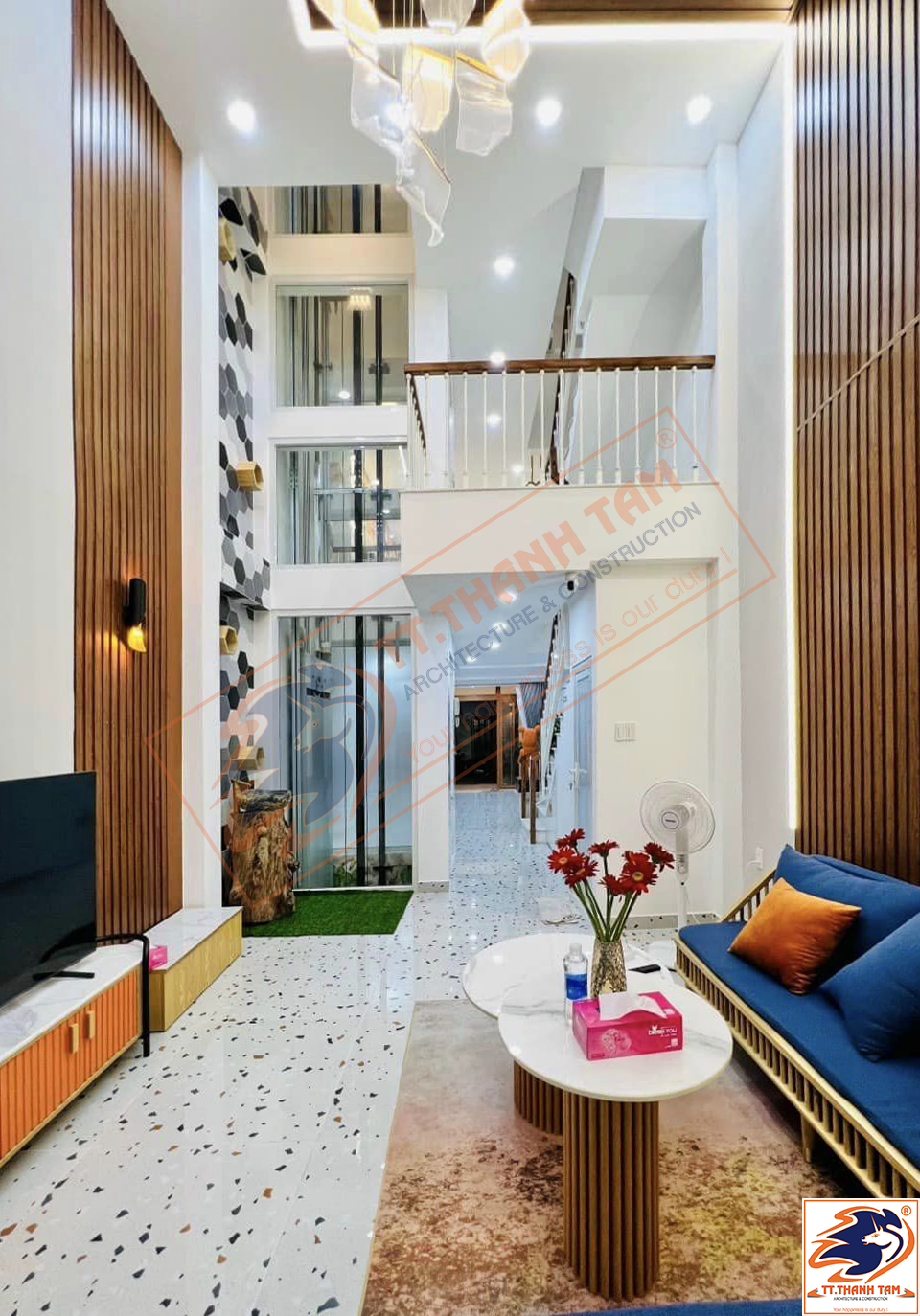 Thiết kế thi công trọn gói Nhà phố cao cấp 5 tầng+ 1 tum hiện đại tại Phạm Văn Chiêu-Gò Vấp-Hồ Chí Minh