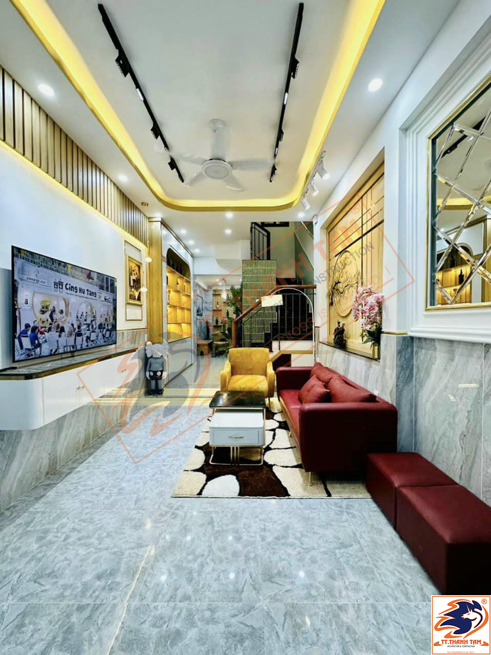 Thiết kế thi công trọn gói Nhà phố 3 tầng  hiện đại cao cấp tại Quận Gò Vấp – Hồ Chí Minh