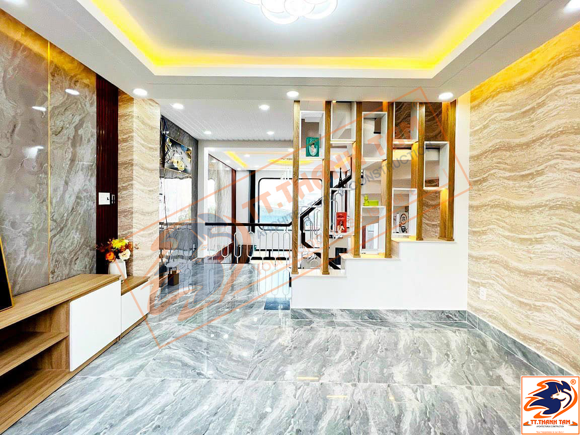 Thiết kế thi công trọn gói nhà phố 3 tầng + 1 tum hiện đại cao cấp tại Quận Gò Vấp – Hồ Chí Minh