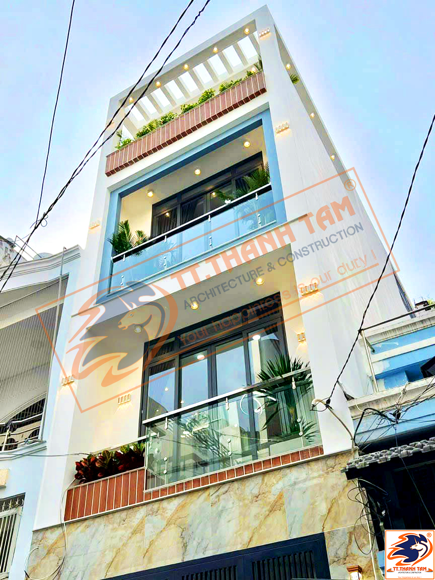 Thiết kế thi công trọn gói nhà phố 4 tầng hiện đại tại Quận Gò Vấp - Hồ Chí Minh