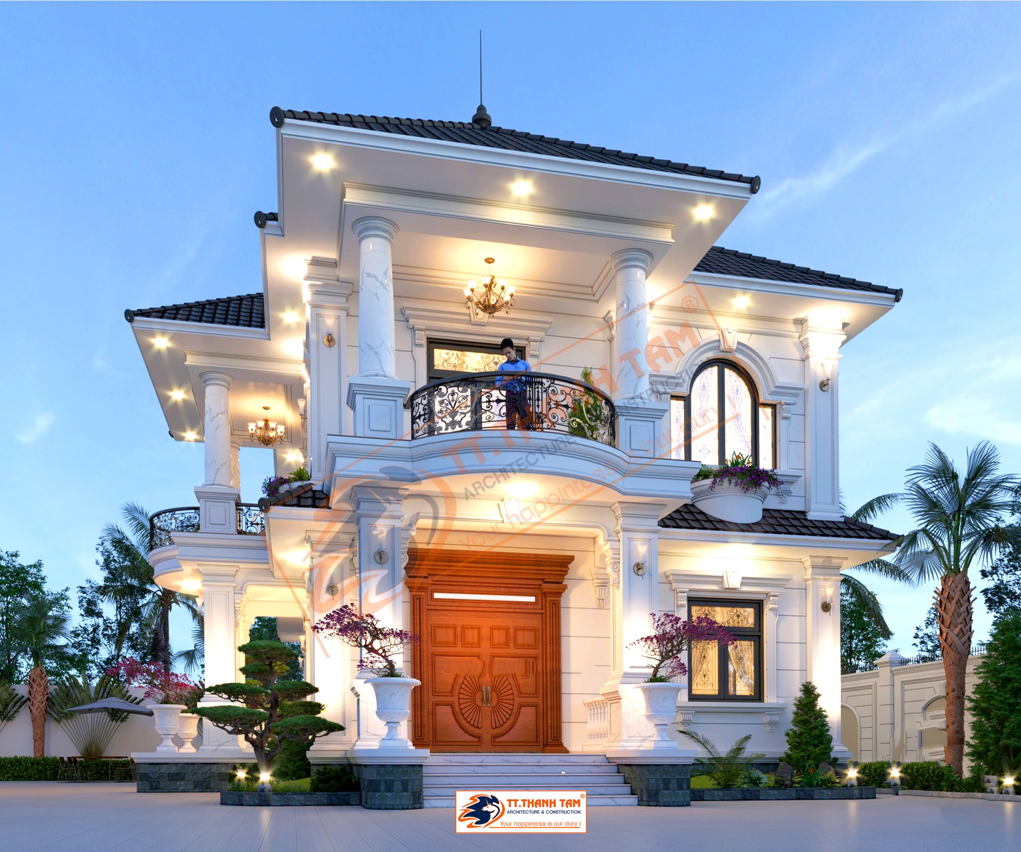 biệt thự 2 tầng tại Tiền Giang - ngoại thất