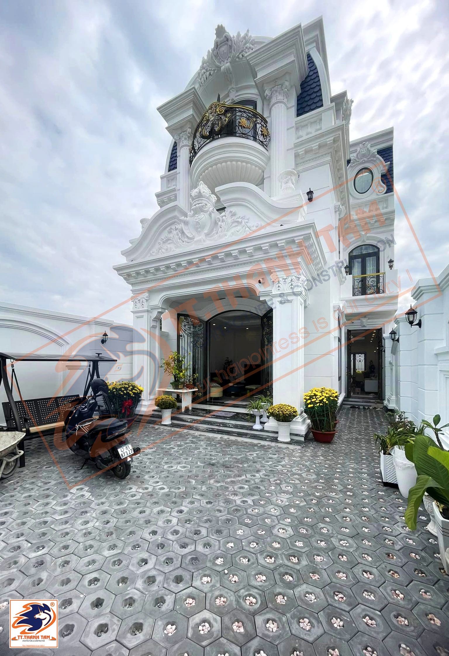 biệt thự tân cổ điển 3 tầng - ngoại thất