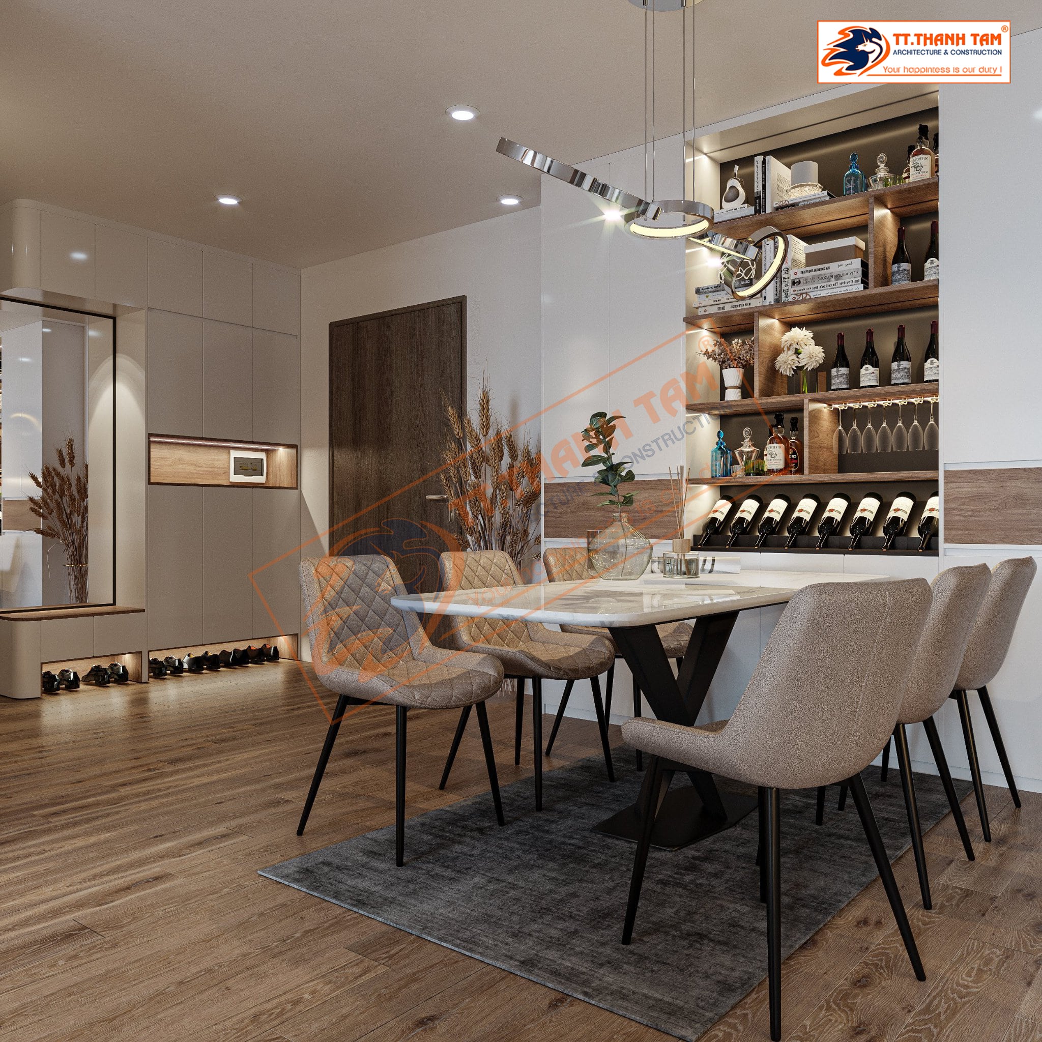 thiết kế nội thất chung cư - bàn ăn
