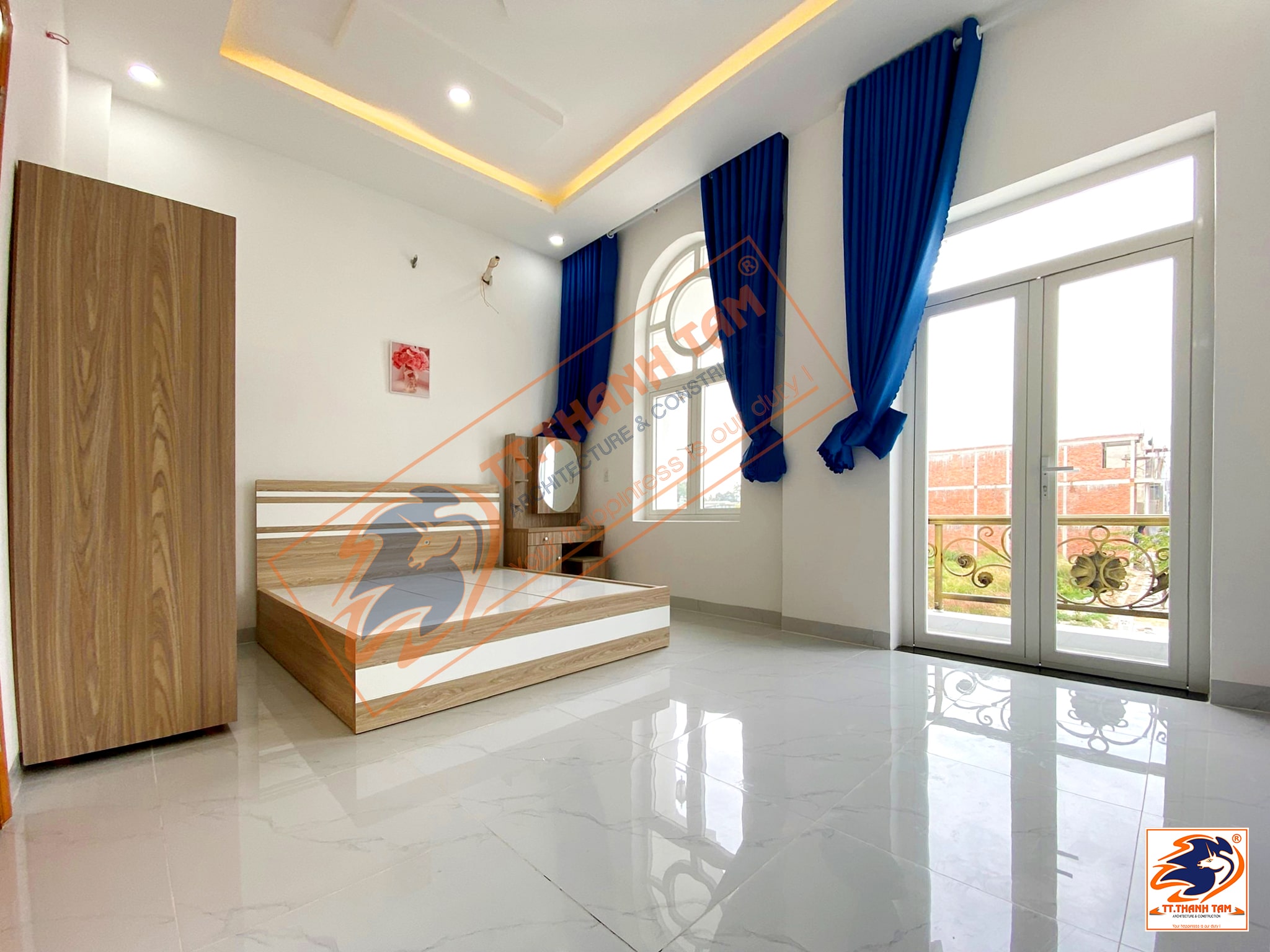 nhà phố 3 tầng hiện đại - phòng ngủ