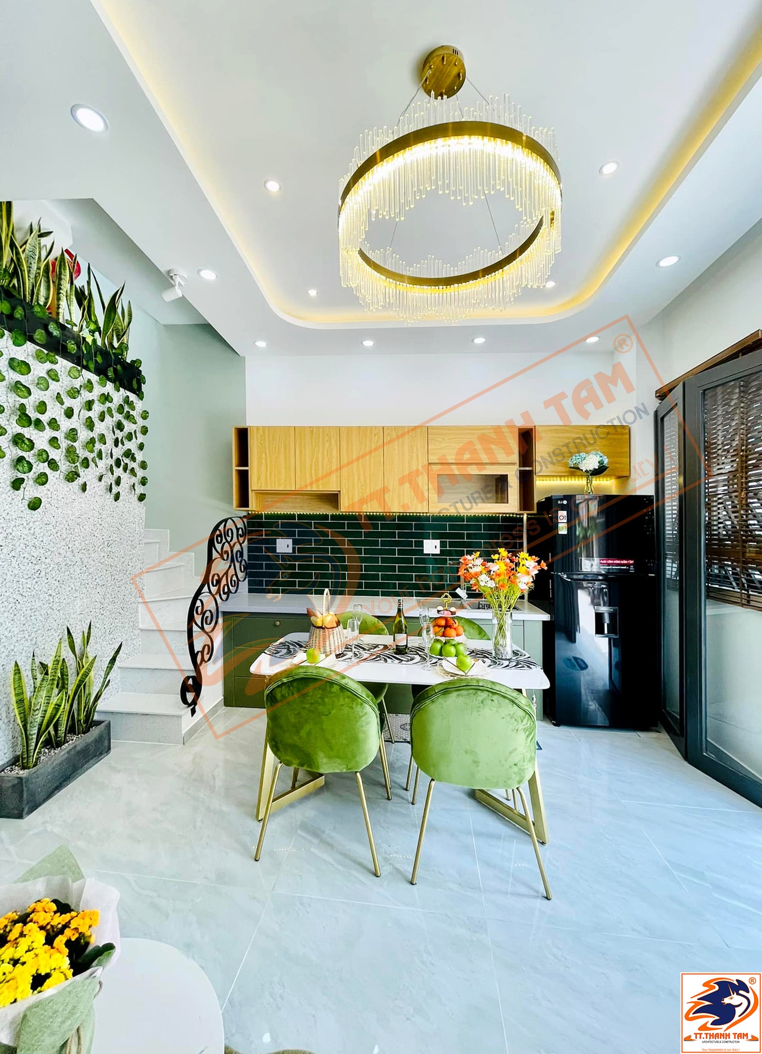 nhà phố mini 2 tầng hiện đại - bếp
