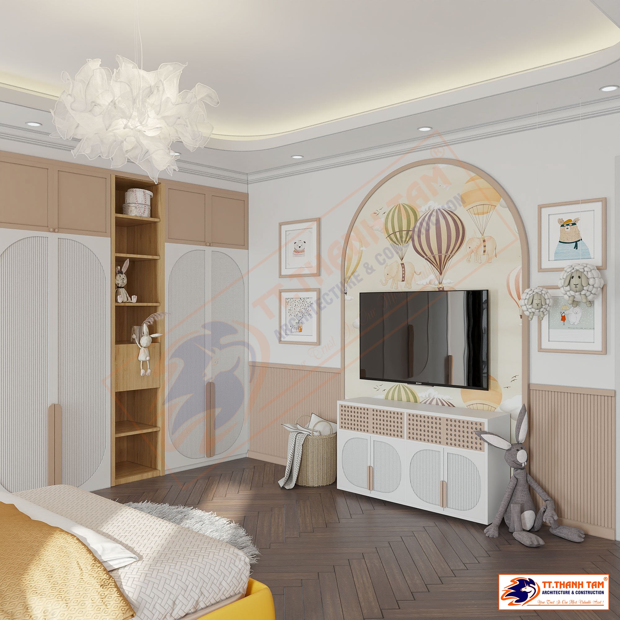 thiết kế biệt thự hiện đại - phòng ngủ trẻ em