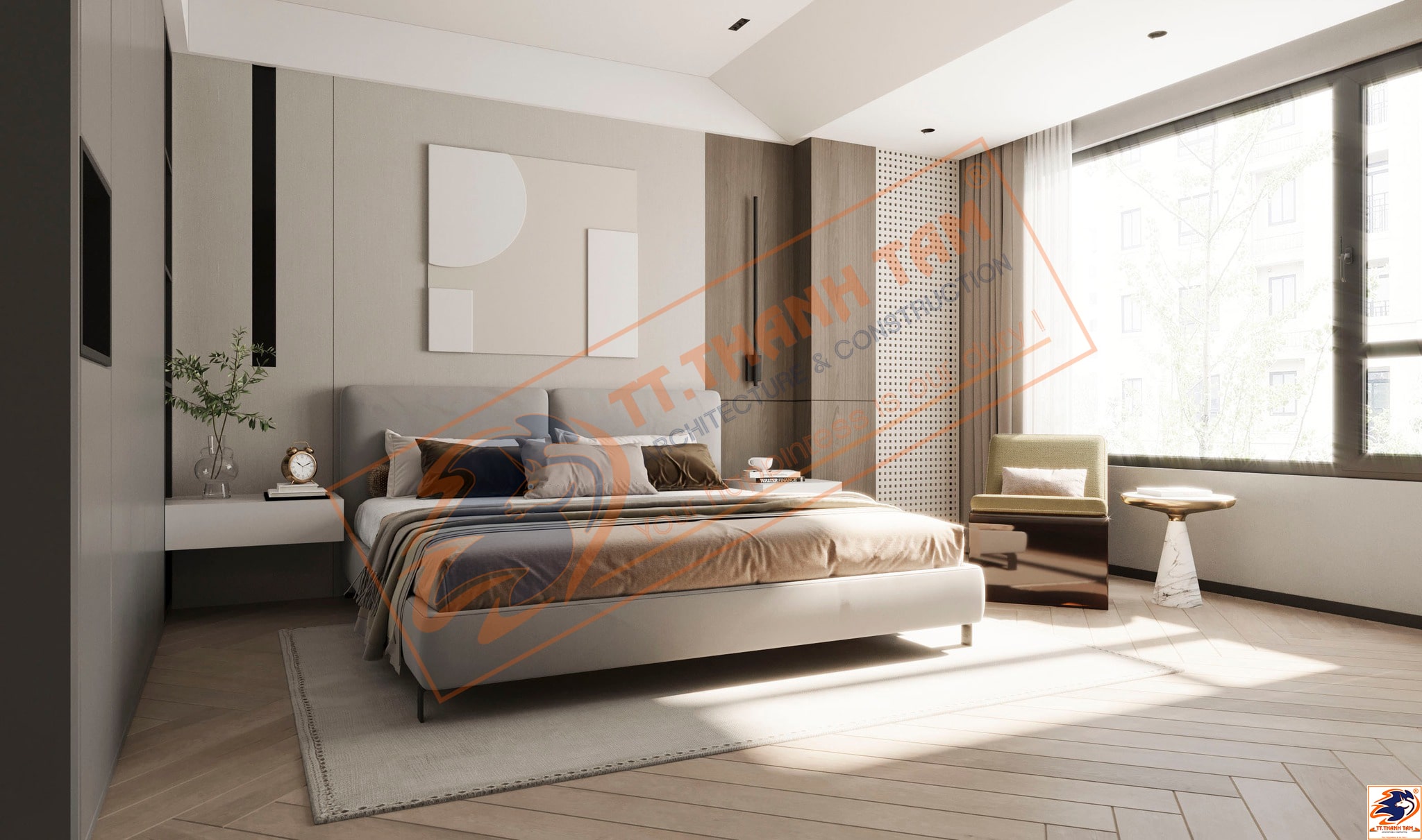 biệt thự tân cổ điển 3 tầng - phòng ngủ