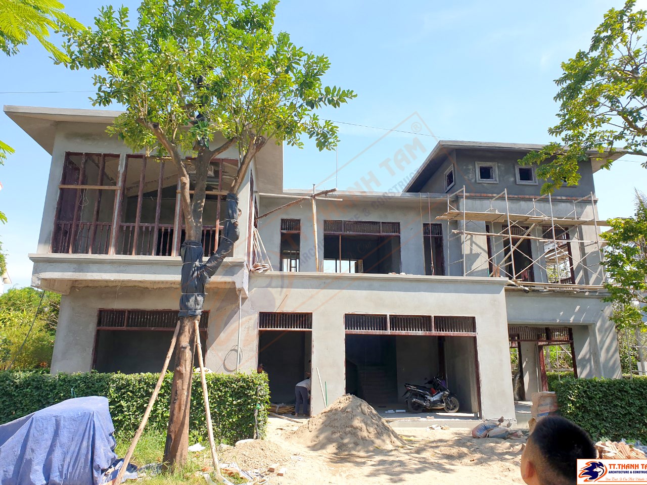 thiết kế biệt thự hiện đại - thi công thực tế