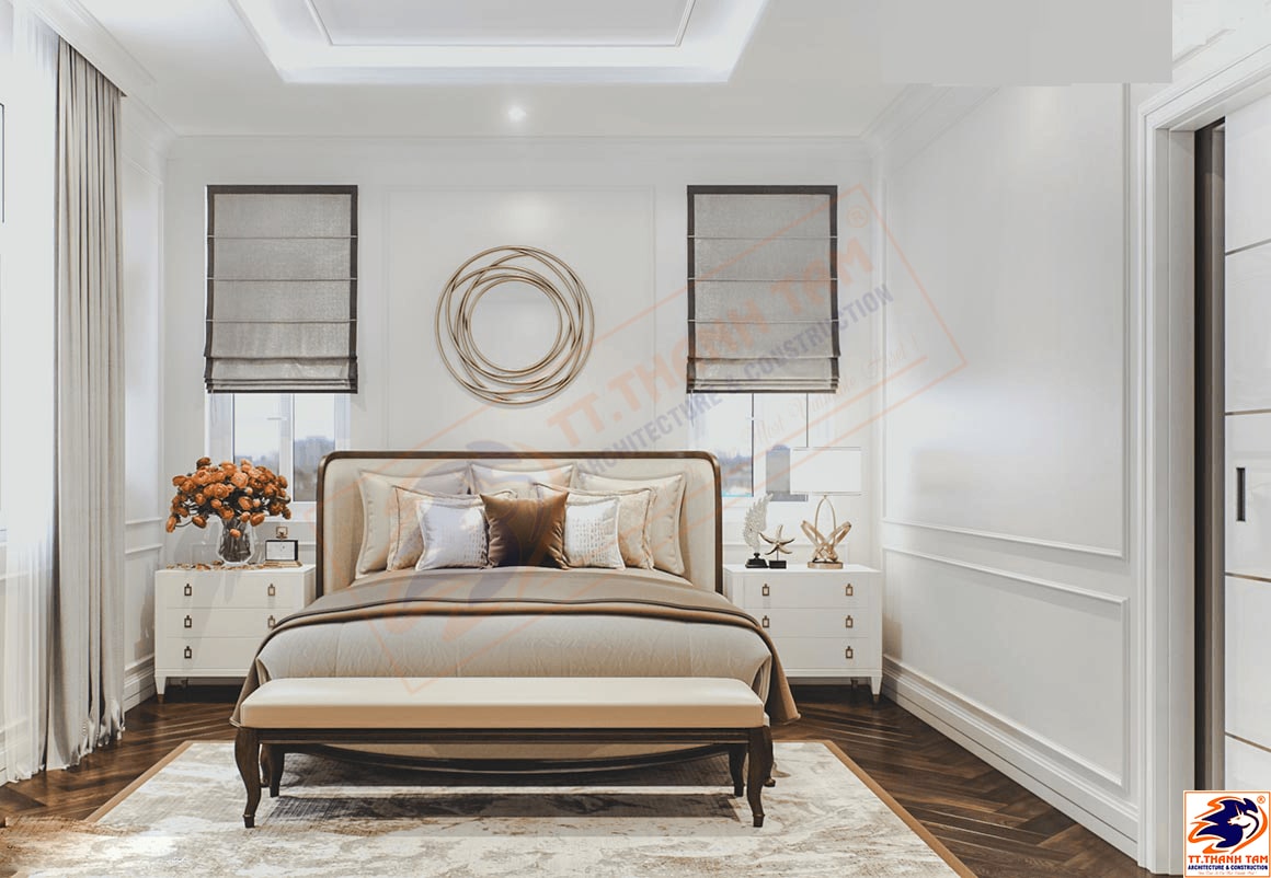 Thiết kế Biệt thự mặt tiền 11m - phòng ngủ