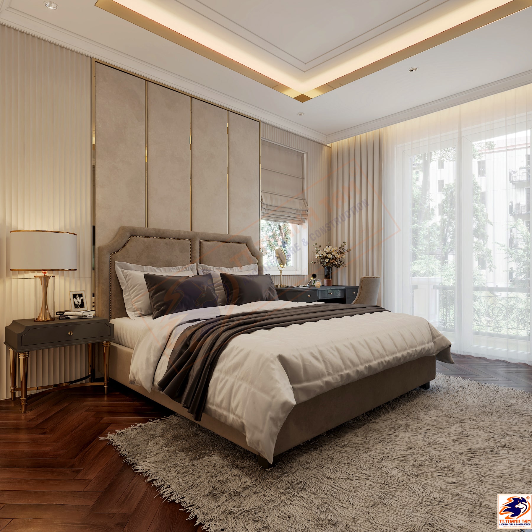 mẫu biệt thự 3 tầng - phòng ngủ