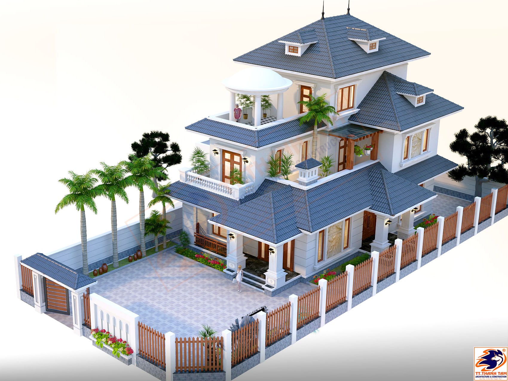 mẫu biệt thự 3 tầng