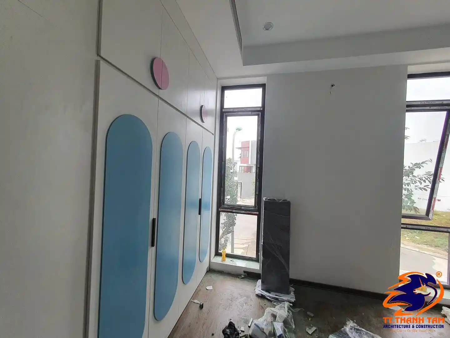 Biệt thự 3 tầng hiện đại hoàn thiện nội thất phòng ngủ 