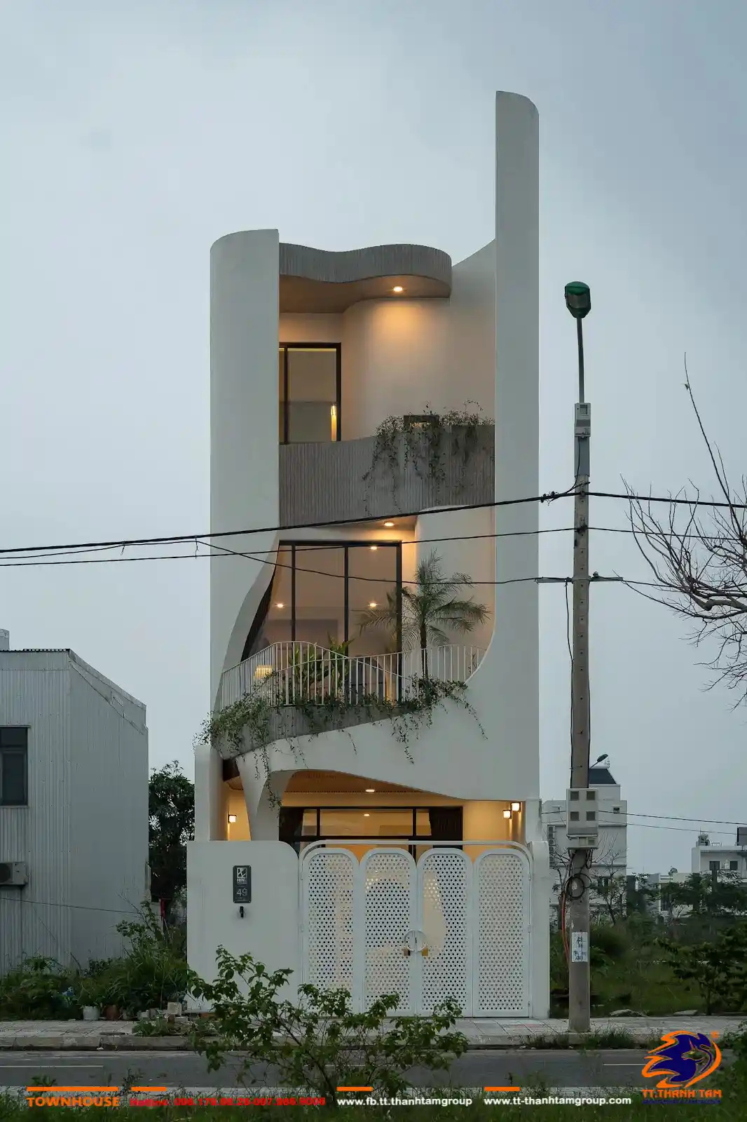 Nhà phố 5x20 mặt tiền đêm