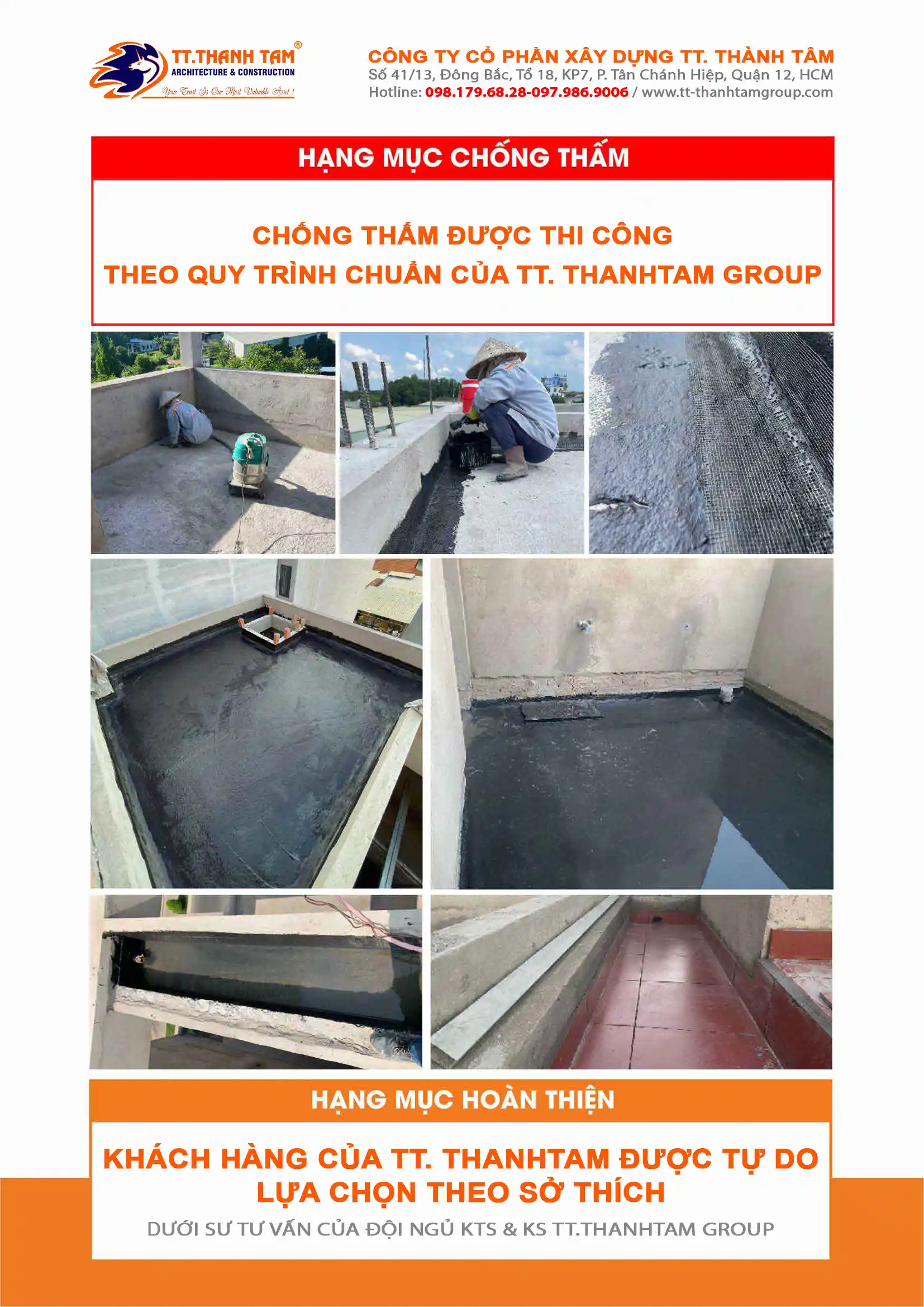 Báo giá xây nhà trọn gói chổng thấm 