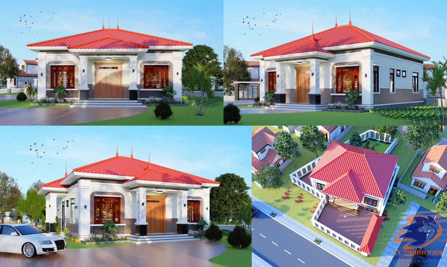 BIỆT THỰ MÁI NHẬT TỔNG THỂ