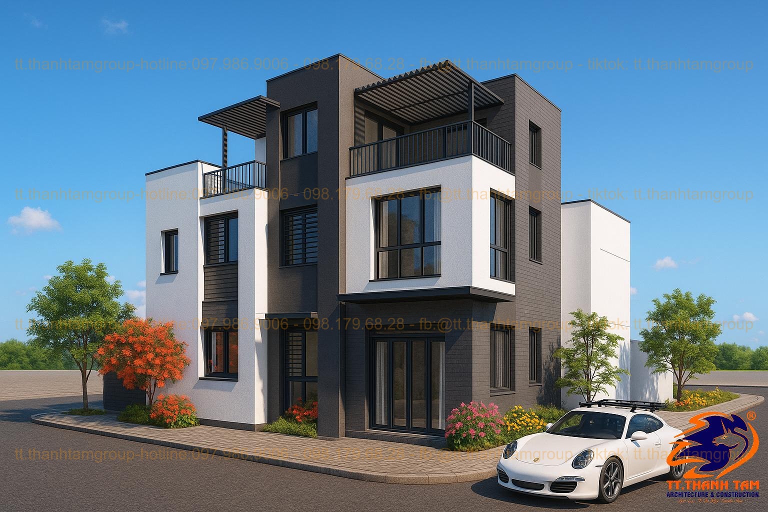 hình khối của nhà phố