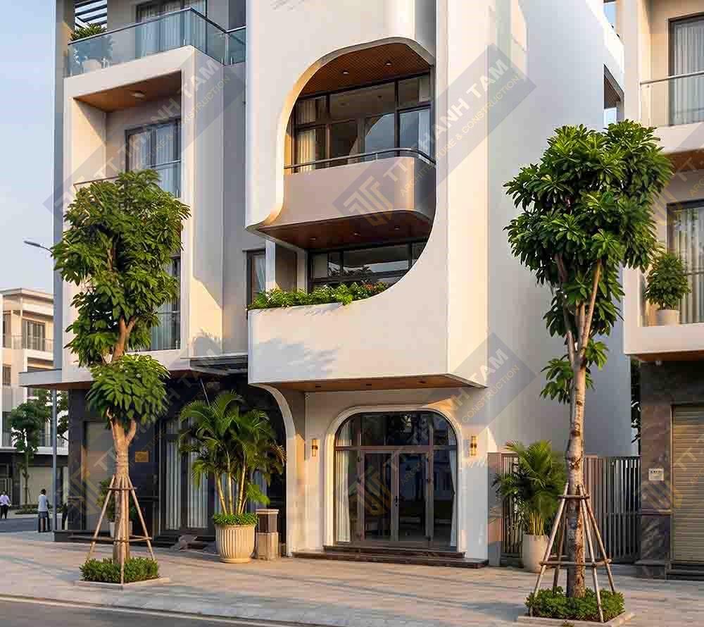 nhà phố 5 tầng hiện đại - ngoại thất