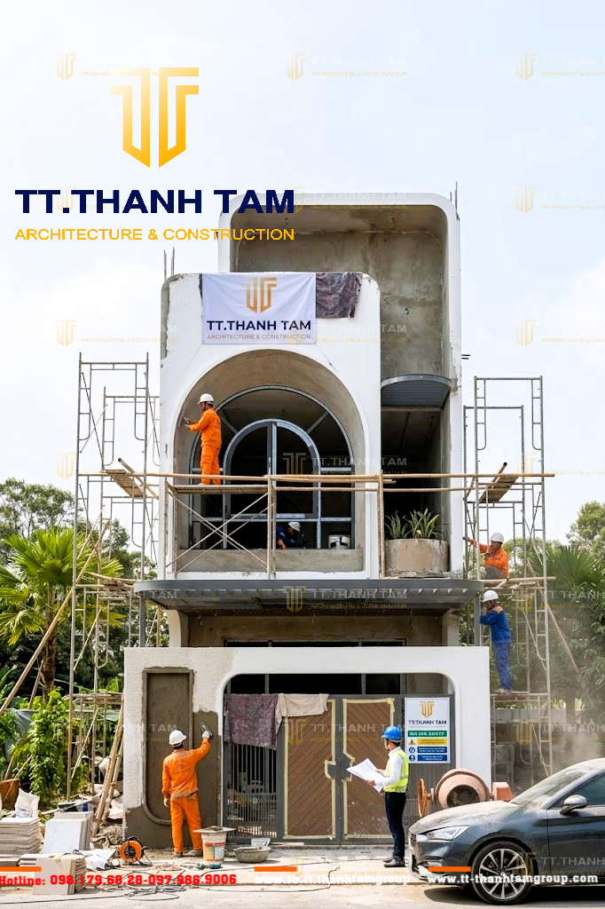 Mẫu nhà 1 trệt 1 lầu đẹp hiện đại TT. Thành Tâm
