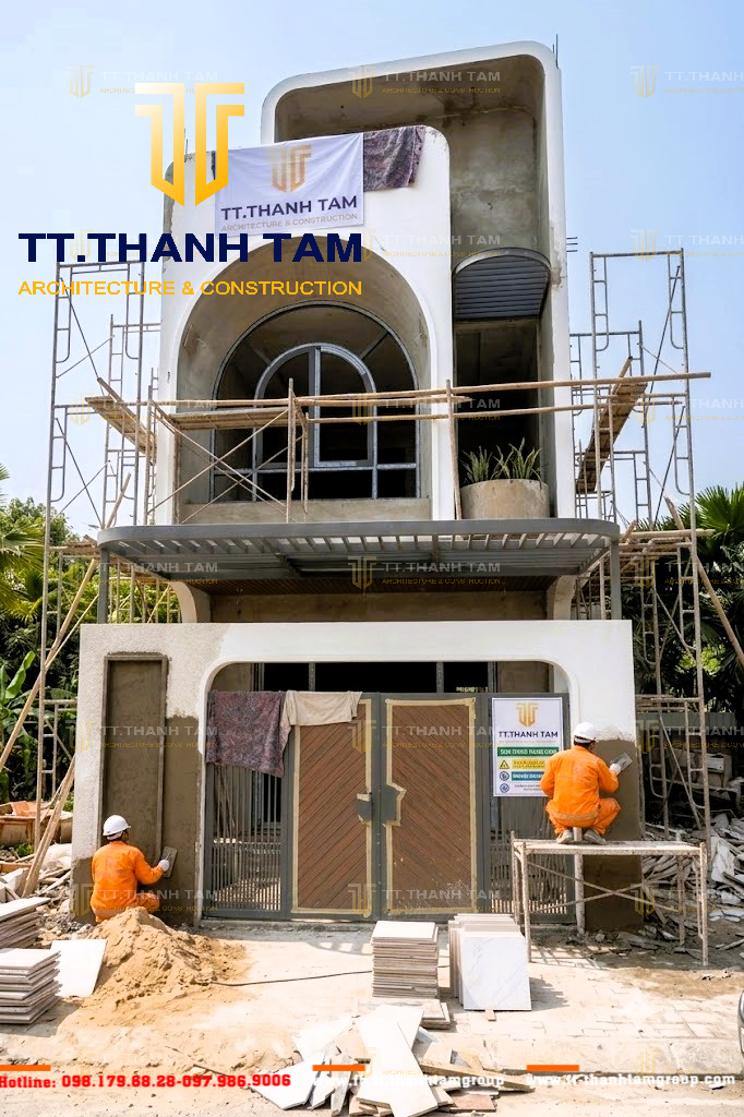 Mẫu nhà 1 trệt 1 lầu đẹp hiện đại TT. Thành Tâm