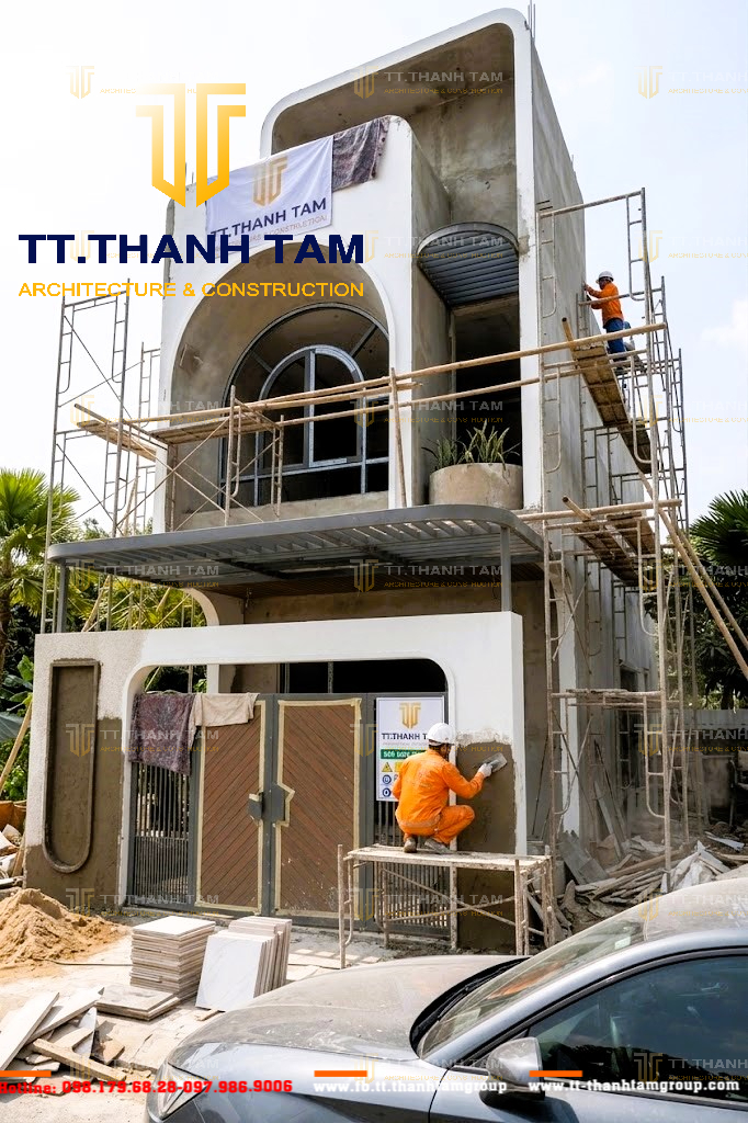 Mẫu nhà 1 trệt 1 lầu đẹp hiện đại TT. Thành Tâm