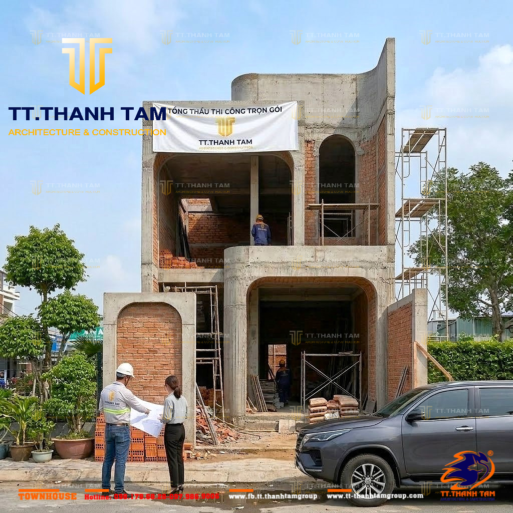 Mẫu nhà 1 trệt 1 lầu đẹp hiện đại TT. Thành Tâm