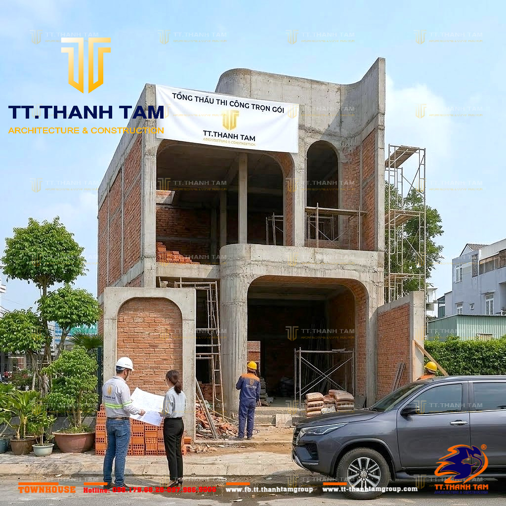 Mẫu nhà 1 trệt 1 lầu đẹp hiện đại TT. Thành Tâm