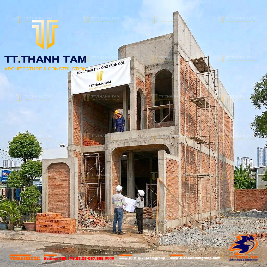 Mẫu nhà 1 trệt 1 lầu đẹp hiện đại TT. Thành Tâm