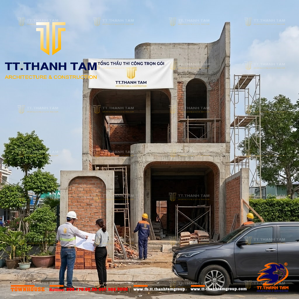 Mẫu nhà 1 trệt 1 lầu đẹp hiện đại TT. Thành Tâm