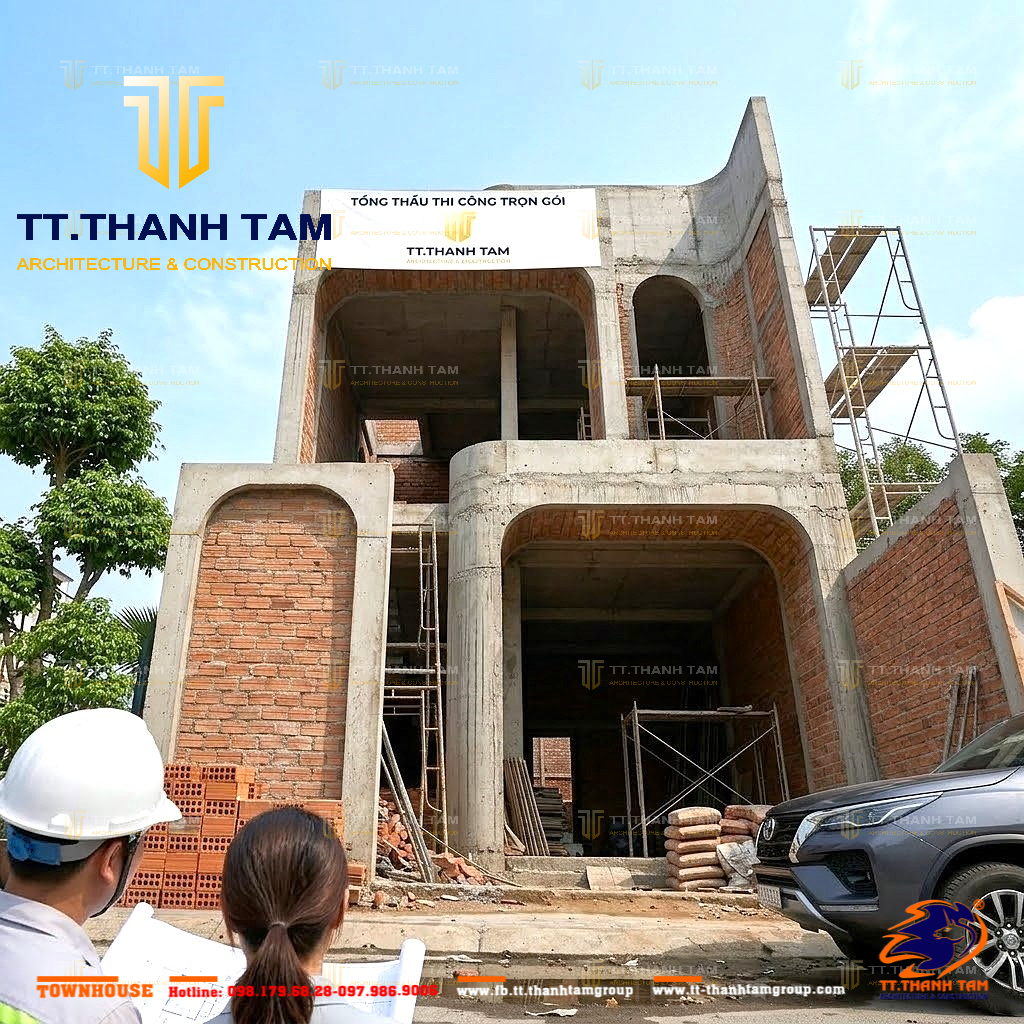 Mẫu nhà 1 trệt 1 lầu đẹp hiện đại TT. Thành Tâm