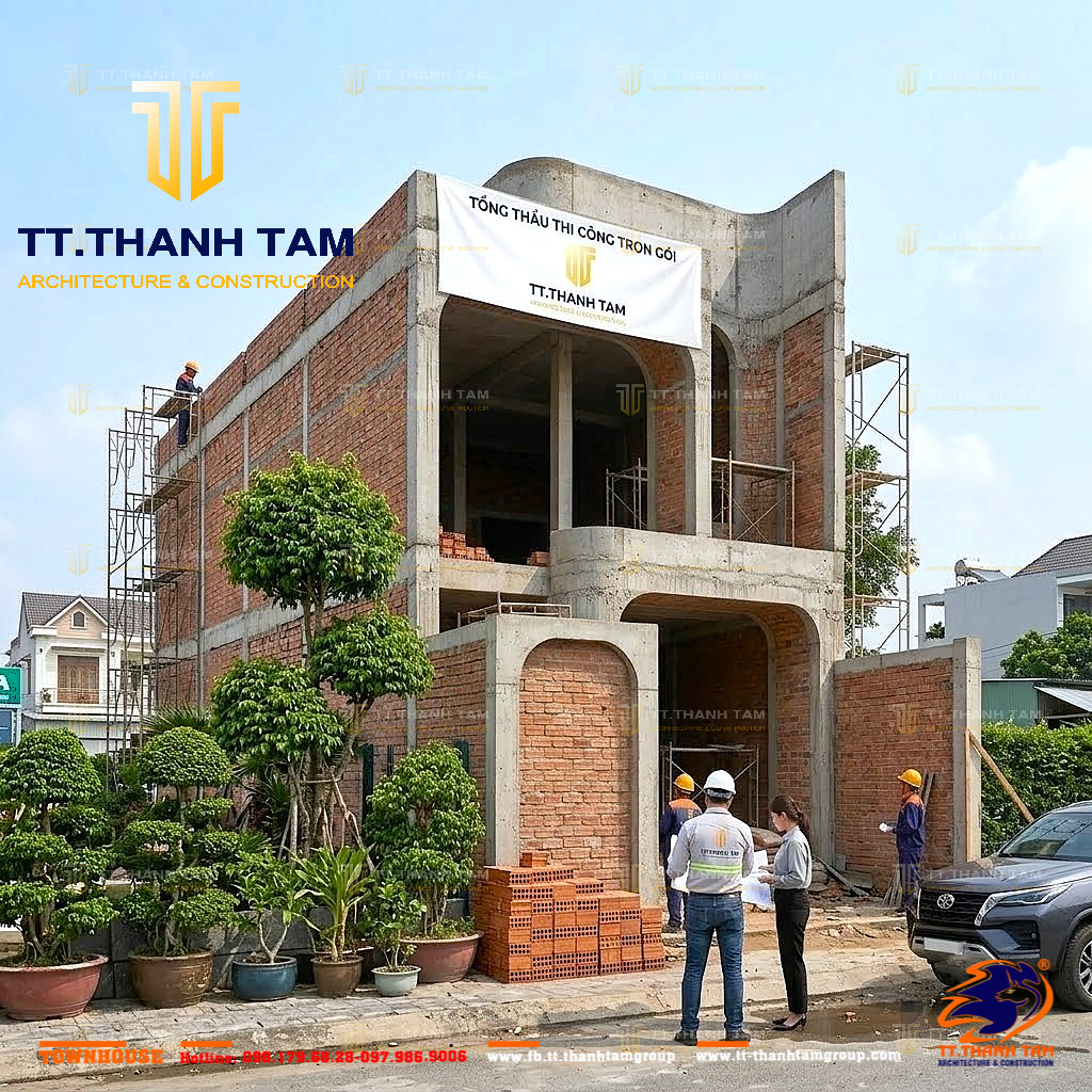 Mẫu nhà 1 trệt 1 lầu đẹp hiện đại TT. Thành Tâm