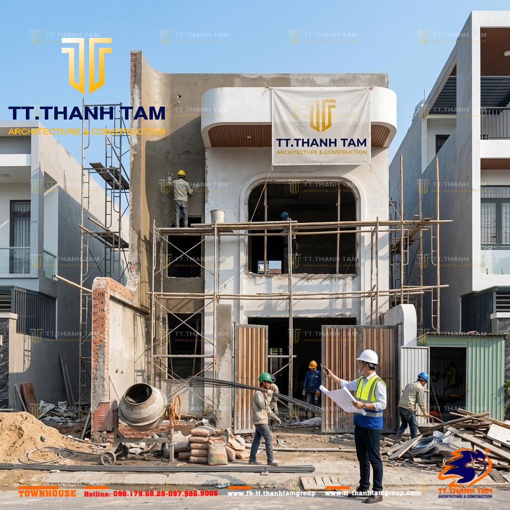 Mẫu nhà 1 trệt 1 lầu đẹp hiện đại TT. Thành Tâm