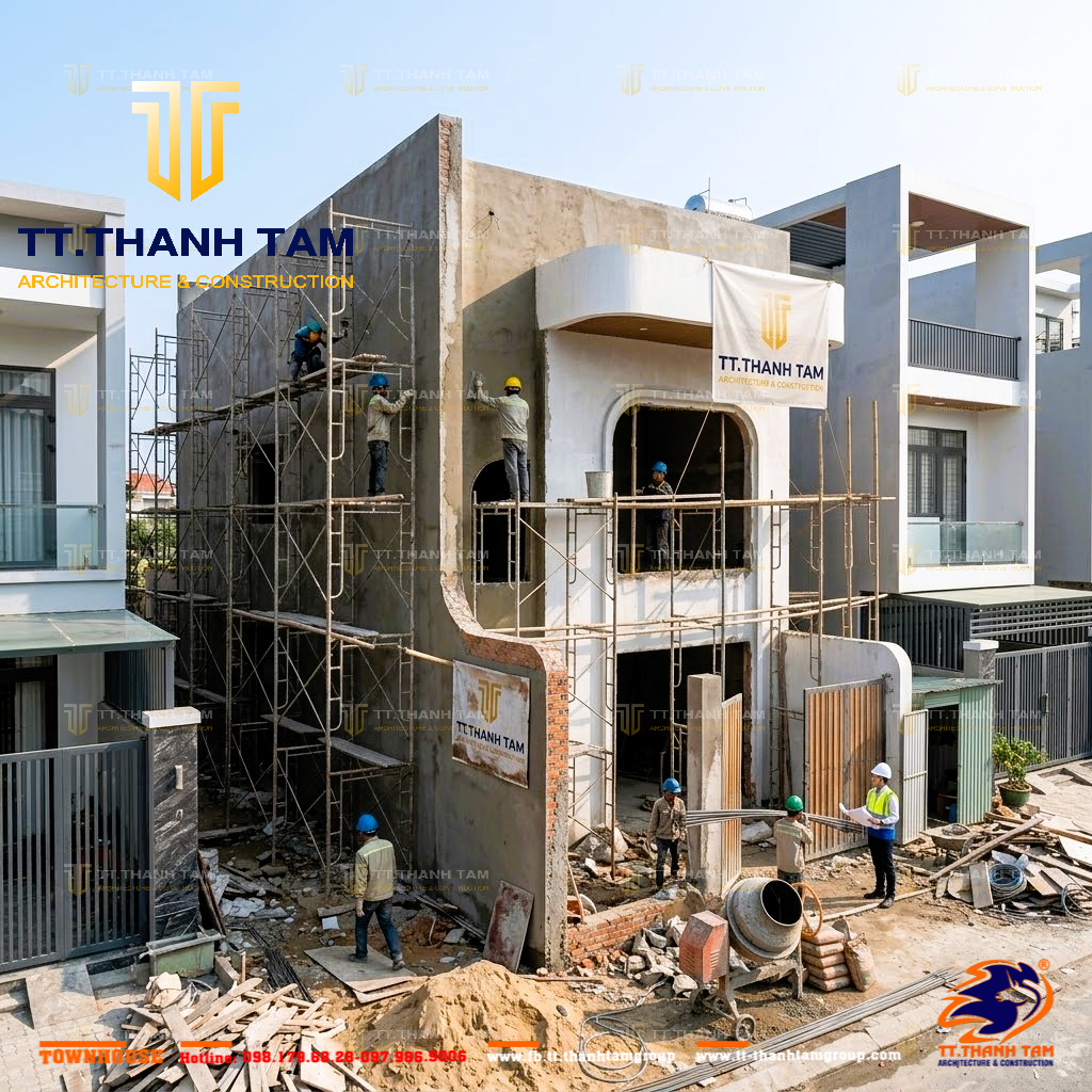 Mẫu nhà 1 trệt 1 lầu đẹp hiện đại TT. Thành Tâm