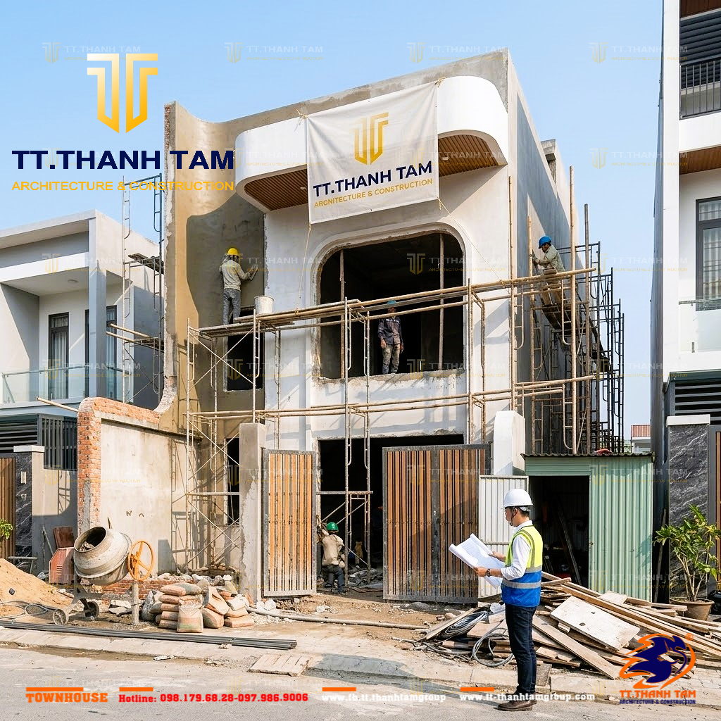 Mẫu nhà 1 trệt 1 lầu đẹp hiện đại TT. Thành Tâm