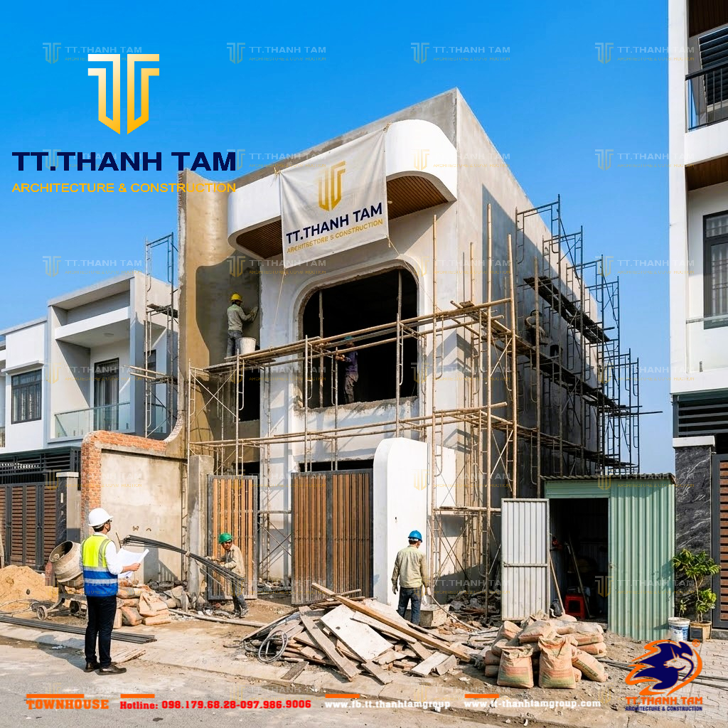 Mẫu nhà 1 trệt 1 lầu đẹp hiện đại TT. Thành Tâm