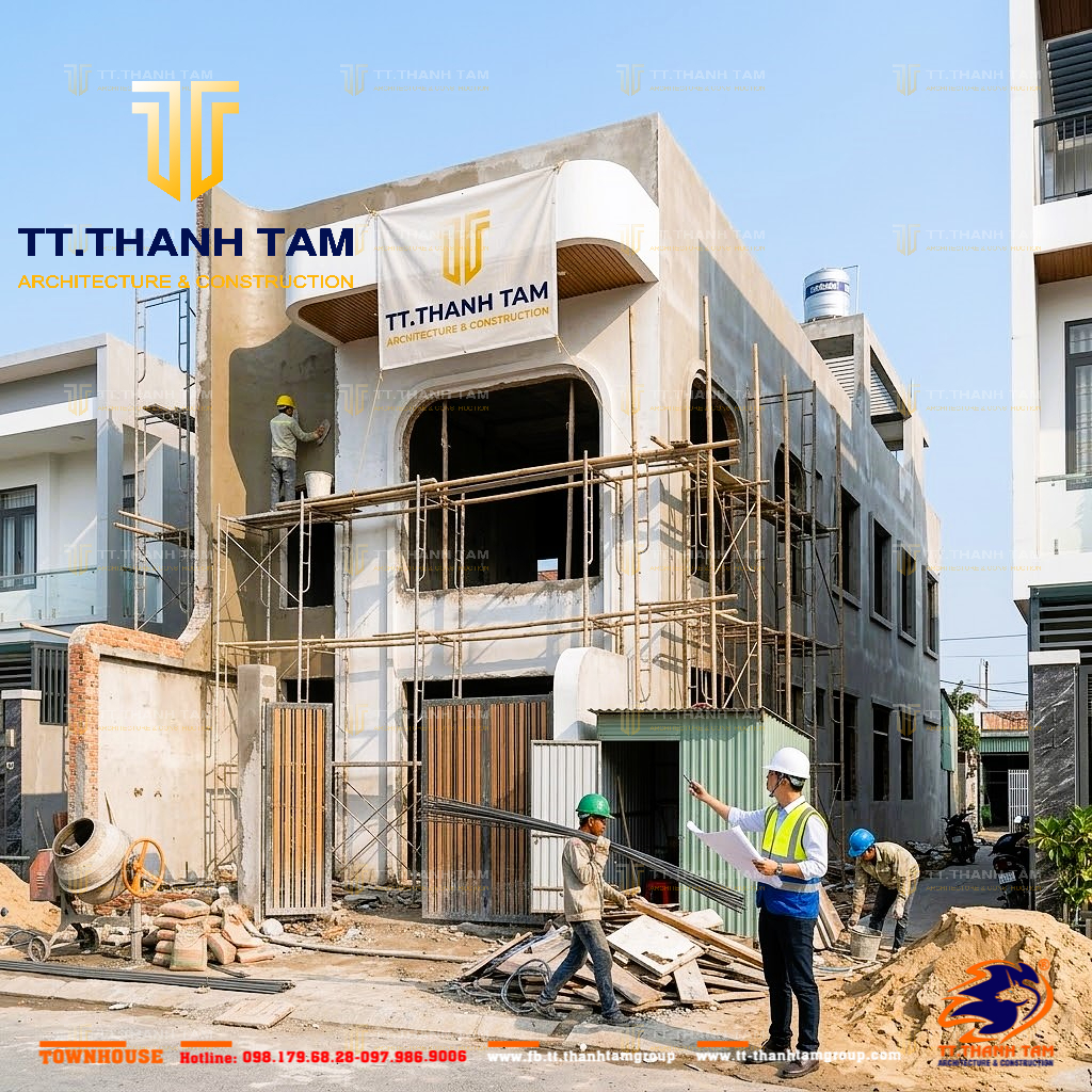 Mẫu nhà 1 trệt 1 lầu đẹp hiện đại TT. Thành Tâm